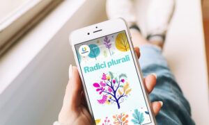 Grafica per reel social Radici plurali del progetto Genitori e Figli